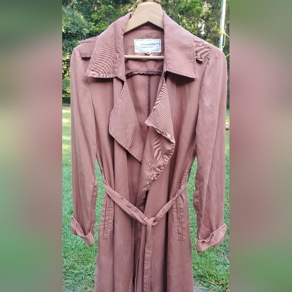 Bagatelle Mauve Trench Women Jacket Size Small - Picture 5 of 14